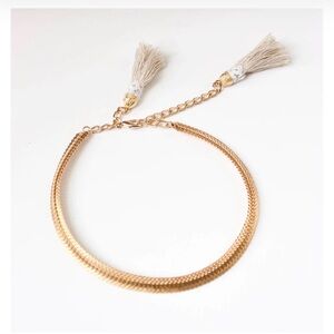 Chic Gold Necklace with Tassel Charms